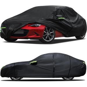 Car Cover Custom Fit for Mazda Miata MX-5 1989-2025,6 Layers Truck Cover Waterproof All Weather for Automobiles,Outdoor Full Exterior Cover,Rain, Sun, Wind Protection,Black