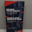 Fit Geno Back Brace Posture Corrector for Men & Women: Shoulder Straightener Adjustable Full Back Support Pain Relief - Scoliosis Hunchback Spine Corrector (Medium/Large) (Beige)