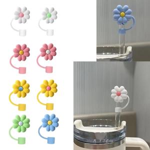 CharCharms Straw Toppers | Straw Covers for 10mm, 30oz & 40oz Tumblers, Stanley Cup - Dishwasher Safe, Reusable | Cute Mix & Match Accessory | Personalize Your Tumbler (Flower)