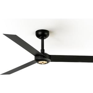 TALOYA 52 inch Modern Ceiling Fan with Lights,Remote Control,3 Metal Blades,Black Finish,6-Speed,Dimmable, Noiseless Reversible DC Motor,Indoor/Outdoor Ceiling Fan for Living Room Bedroom patio