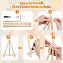 4 Pack Paint by Numbers Kits for Adults Beginners Framed Canvas, Adult Paint by Number Kit with Easel, Natural Abstract Landscapes Painting by Numbers for Beginners, Arts and Crafts for Decor 8x12inch