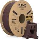 ELEGOO Wood PLA Filament 1.75mm Rosewood 1KG, Real Wood Flour Added 3D Printer Filament, 1kg Spool(2.2lbs) Fits for Most FDM 3D Printers