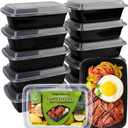 WGCC Meal Prep Containers [38OZ] Plastic Food Storage Containers With Lids,10-Pack Reusable To Go Containers, Disposable Food Prep Container, BPA-free, Stackable, Microwave/Dishwasher/Freezer Safe