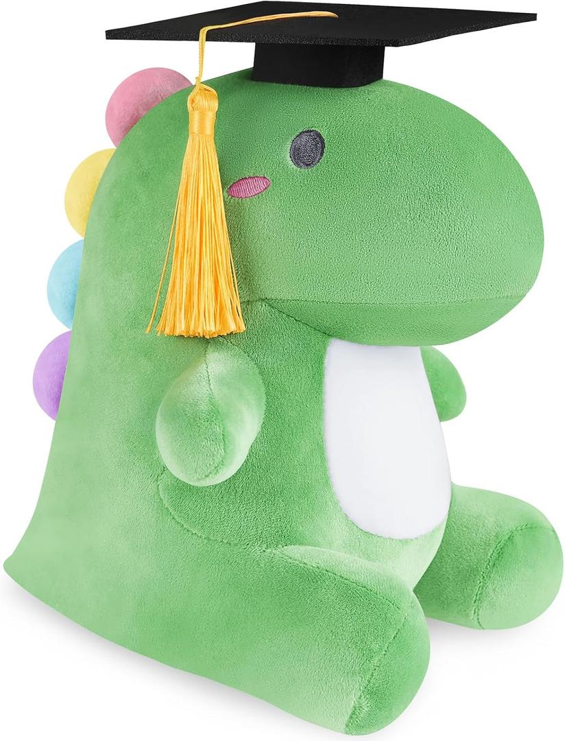 Farochy Graduation Dinosaur Stuffed Animal 2025 Graduation Plush Gifts Graduation Plush Stuffed Kindergarten Graduation Gifts Kids Graduation Gift, Green