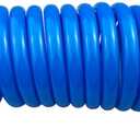 Heavy-duty PU Coil Hose, Self-Coiling Garden Hose with Solid Brass Fittings, Retractable, Corrosion Resistant, for Household (10 FT, Blue)