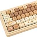PBT Keycaps 130 Keys Kawaii Key Cap Dye-Sublimation Cute Keycaps MOA Profile Custom Keyboard Keycap Set for 60% 65% 75% 100% Cherry Gateron MX Switches Mechanical Keyboards
