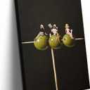Cgglye Dirty Martini Olive Canvas Wall Art, Trendy Bar Pictures Wall Decor, Funky Girly and Cocktail Poster, Black Minimalist Bar Cart Artwork for Kitchen Dining Room Restaurant (24"L x 16"W)