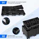 10 Pack Plastic Pallet 19.7"x11.9" Garage Floor Storage, Stackable Nestable
