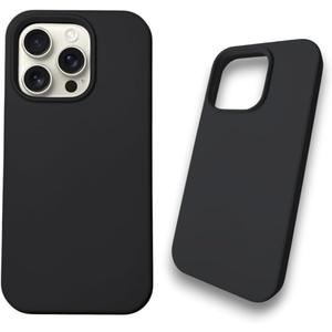 Funtacy Silicone Case Compatible with iPhone 16 Models, Microfiber Lining, Shockproof, Slim Fit, Soft Touch, Anti-Slip, Full Body Protection (Black, 16 PRO MAX)