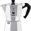 Bialetti  Moka Express: Iconic Stovetop Espresso Maker, Makes Real Italian Coffee, Moka Pot 1 Cup (2 Oz  60 Ml), Aluminium, Silver