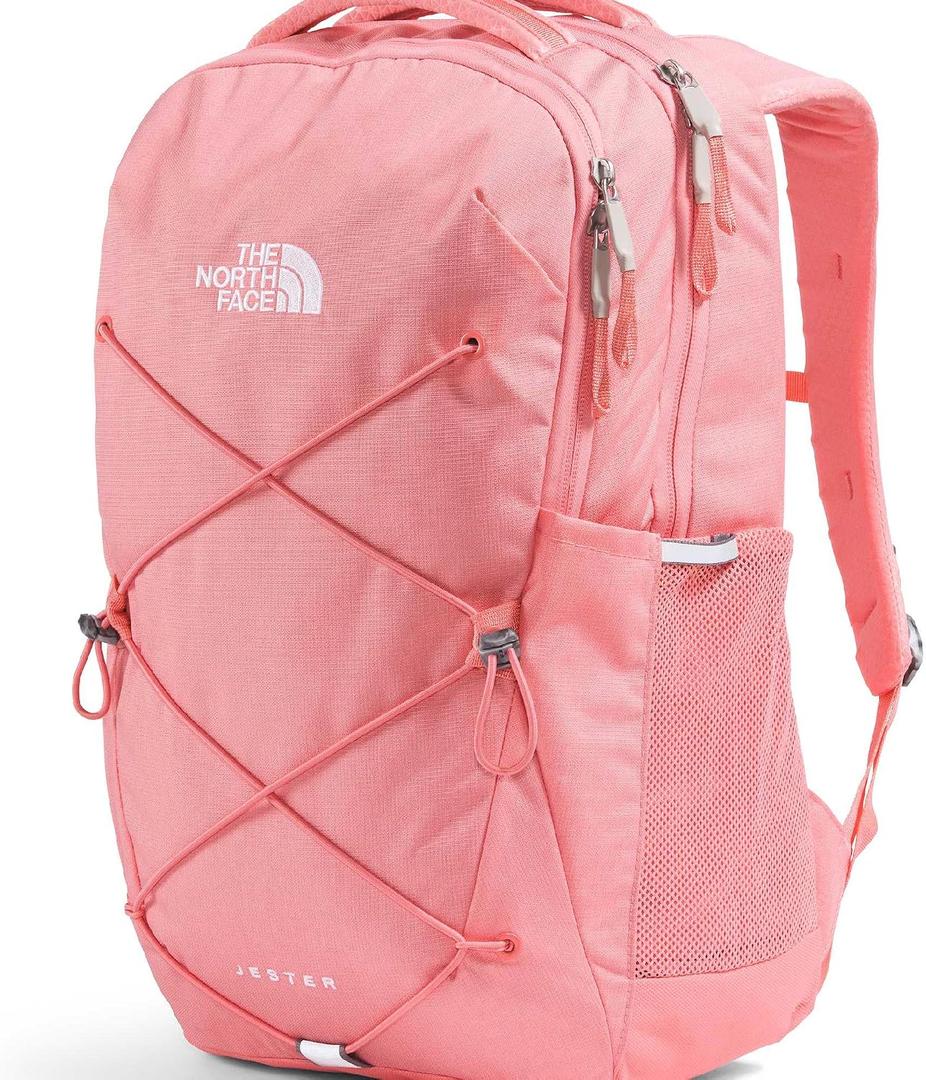 The North Face Women's Jester Everyday Laptop Backpack - Commuter Travel Bag, Laptop Sleeve, Water-Repellent, Coral Crush Light Heather/Coral Crush, One Size