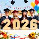 6 Packs 2026 Charcuterie Numbers Letter Board Bamboo Food Serving Trays Wooden Serving Platter for Fruit Vegetable Cupcake Cheese Plates with 2 Sauce Dishes for New Year, Graduation Party Tabletop