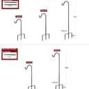 EXCMARK Shepherd Hook 48 inch 1/2 inch Thick Use at Weddings, Hanging Solar Lights, Lanterns, Bird Feeders, Metal Hanger Hook. (Black, 48 inch) U.S. Patent.