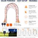 Glooglitter 4 Pcs Solar Halloween Archway Outdoor Decor, Spider, Orange
91" Heavy Duty Black Metal Garden Arbor, 39.4ft 100 led String Light and Web, Spooky Horror Yard Walkway Porch Entrance Decor