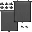 PLTCAT 2 Pack Car Sun Shade Side Window for Baby, Roller Vehicle Shades Sun Protection Shade for Car Side Window (Standard-16''x18'')