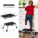 Jocauto Foldable Step Stool, Adjustable Step Stool with a Non-Slip Platform, Step Ladder with Thick Rubber Feet for Adults or Children in Kitchen, Bedroom, Office, Rv, 330 Lbs Capacity