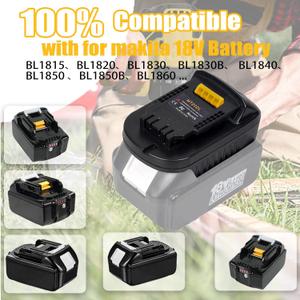 URUN MT20DL Battery Adapter, Adapter for Makita 18V Lithium-ion Battery for DeWalt 18V/20V Lithium-ion Tool Battery Adapter, Suitable for DeWalt 18V/20V Max Li-Ion Cordless Power Tools