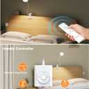 Glocusent 5W Reading Light for Bed, 36 LED Eye Caring Bed Lamp, 3 Colors & 5 Brightness Levels for Headboard with Adapter, Perfect Clip on Light for Reading, Working & Studying (White with Remote)