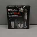 Mueller Multistick 5-in-1 Immersion Blender Handheld, 12 Speed Hand Mixer - Turbo Boost, Heaviest Duty Copper Motor, Titanium Blades Hand Blender, Milk Frother Wand, Whisk, Beaker, Chopper, Grey (Gray)