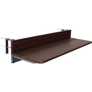 Balcony Table Bar for Railing, Outdoor Deck Rail Hanging Table, Adjustable Height Small Folding Desk for Patio, Saving Space Foldable Balcony Bar for Garden (80*27cm / 31.4*10.6inch, Brown)