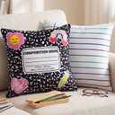 HunnmingRe 2 Pcs Cute Composition Book Notebook Pillows Gift for Woman Man Large Plush Throw Pillow Creative Cute Reading Room Sofa Decoration