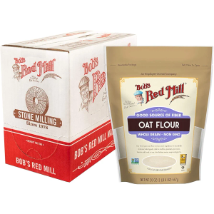 Bob's Red Mill Whole Grain Oat Flour, 20oz (Pack of 4) - Whole Grain, Vegan, Kosher EXP. 02/14/26