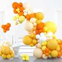 PartyWoo Yellow Balloon Garland, 100 pcs Orange Yellow Balloons Different Sizes Pack of 36 Inch 18 Inch 12 Inch 10 Inch 5 Inch for Balloon Garland Arch as Party Decorations, Birthday Decorations