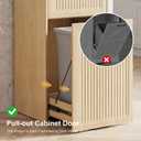 ZIFTY Pull Out Trash Can Cabinet for 13 Gallon Bin, Laundry Hamper, Oak