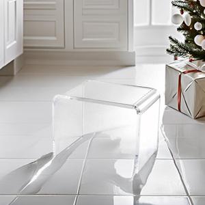 Acrylic Kids Step Stool 13" W - Water-Resistant Bathroom Stool, 200 lbs Capacity, No Assembly Required