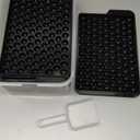 WIBIMEN Mini Ice Cube Trays, 0.55 Tiny Pebble Ice for Iced Coffee & Cocktails, Fast Chill, Easy Twist Release, Stackable with Lid & Storage Bin (4 Pack, Black)