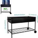 MIXC 50 * 26 * 31 Large Metal Raised Garden Beds with Legs, Elevated Planter Boxes Outdoor Raised for Gardening, Bigger Planter Box for Vegetable Flower Herb, 50L X 26W
