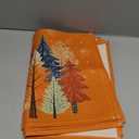 GEEORY Fall Placemats 12x18 Inch Set of 4, Watercolor Trees and Maple Leaves Table mats, Farmhouse Rustic Thanksging Kitchen Dining Table Decoration for Indoor Dinner Party Décor Orange