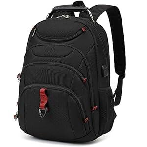 Boniyee Travel Backpack 17.3 Inch, Business Anti-Theft Laptop Bag with USB Charging Port, Waterproof