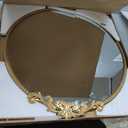 Round Mirror, 28''Baroque Style Circle Mirror Vintage Gold Metal Frame Wall Mirrors for Vanity, Bathroom or Bedroom