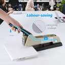 Long Reach Stapler, Heavy Duty Long Arm Stapler, 200 Sheets Capacity, 4000 Staples Gift, 9.84 Adjustable Stapling Depth Suitable for Booklets & Office Document, Fixable Paper Guide