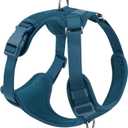 No Pull Dog Harness for Small Medium Large Dogs - Adjustable 2 Layer Mesh Dog Vest with Dual Clip, Escape Proof, Quick Release, Lightweight Breathable Mesh for Walking Hiking (Prussian Blue,L) (L(Neck:20.9-31.5",Chest:24.8-37.4"))