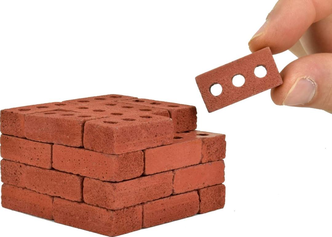 Acacia Grove Mini Red Bricks, 1:6 Scale (32 Pack)