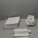 Gonice White Desk 4 Drawer Organizer, Plastic Small Drawer Storage, Desk Storage for Office and Home
