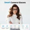 32GB AI Smart Glasses 4K HD Camera, 290mAh Battery, 8MP Anti-Shake Camera Glasses, Support Video Recording, Real-time Translation/GPT Lens Recognition, Photochromic Lens