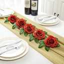 Roses Artificial Flowers Artificial Roses Fake Rose Silk Rose Fake Flowers with Stems for DIY Wedding Bouquets Party Tables Centerpieces Floral Arrangements (16, Burnt Orange)