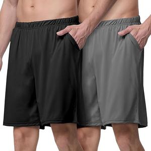 Aroveea Mens Athletic Running Shorts Quick Dry with Pocket Gym Workout Shorts for Men Mesh Swim Trunks Board Pajama S (1 Piece, Grey)
