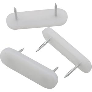 50pcs Chair Slider Plastic Head 2 Pins Nail on Furniture Sliders Chair Leg Floor Protectors Cabinet Fasteners for Hardwood
