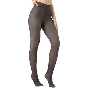 Pack of 2, DarkCom Black Fleece Lined High Waisted Winter Warm Thermal Tights for Women, S-M