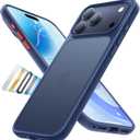 TORRAS Shockproof for iPhone 17 Pro Max Case with Camera Control Button, [12FT Military Grade Drop Protection] Enhanced Grip & Soft Touch Translucent Slim 17 Pro Max Case with 3 DIY Buttons, Deep Blue