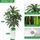 5FT Artificial Dracaena Tree with Thickened Improved Planter, Fake Plants with Dense Foliage and Natural Trunk, Artificial Plants for Home Office Living Room Decor Indoor