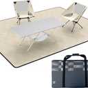 ONEFOREST Camping Table with 2 Camping Chairs and Picnic Blanket, Blanket Tote to Organize Table and Chairs for Outdoor Hiking Picnics BBQ Cooking