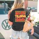 Retro in My Gameday Era T-Shirt Women Football Shirt Team Fan Tshirt Football Lovers Fans Gift Top (Gray, S)