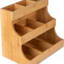 Theodore Tea Bag Organizer Wooden Tea Organizer and Storage for Home, Kitchen, Office 180 Tea Bag Holder - Vertical Display Tea Box. Also for Coffee Pods, Sugar, Sweeteners and Creamers.