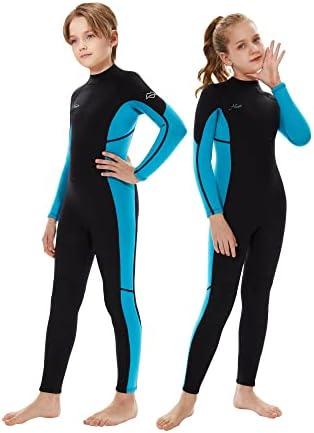 Hevto Kids Wetsuit for Boys Girls Toddler Youth 3/2mm Neoprene Full Wet Suits in Cold Water for Swimming Surfing Diving Size 9