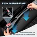 2 x 2PCS Car Seat Gap Filler Organizer,Upgraded Car Side Seat Gap Fillers with Dual Slot Design,in Between Cars Seats Catcher Cars Accessories for Filling 1.3-1.4 Inch Gaps